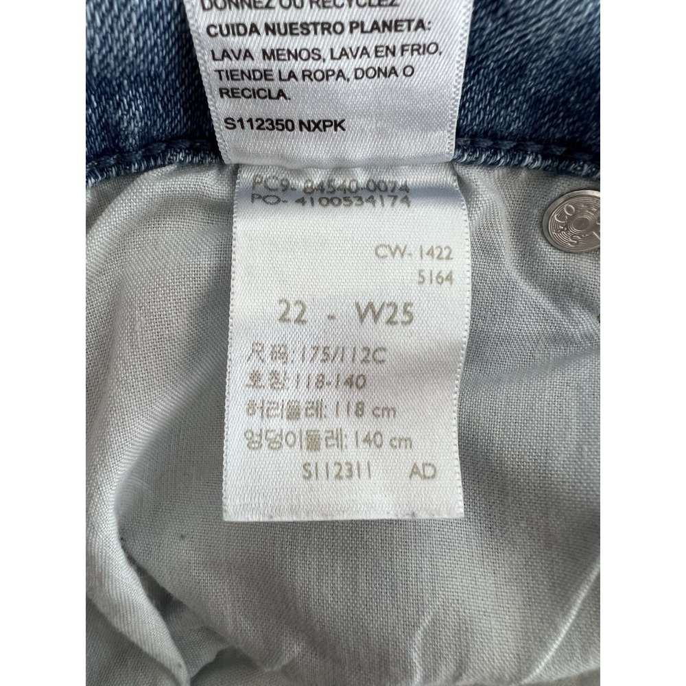 Signature By Levi Strauss & Co. Womens Blue Mid Rise Skinny Jeans 22 - W25 - Picture 5 of 11